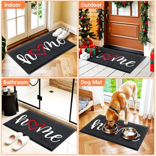 Miniatura 7 de StepLively Tapete de bienvenida para el hogar, exteriores e interiores, resistente y de bajo perfil, antideslizante, para entrada del hogar, entrada