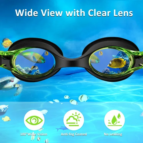 Miniatura 6 de Kids Swim Goggles 2 Pack, Anti Fog No Leak Swimming Goggles for Boys Girls Ages 6-14, Wide View Swim Goggles Kids
