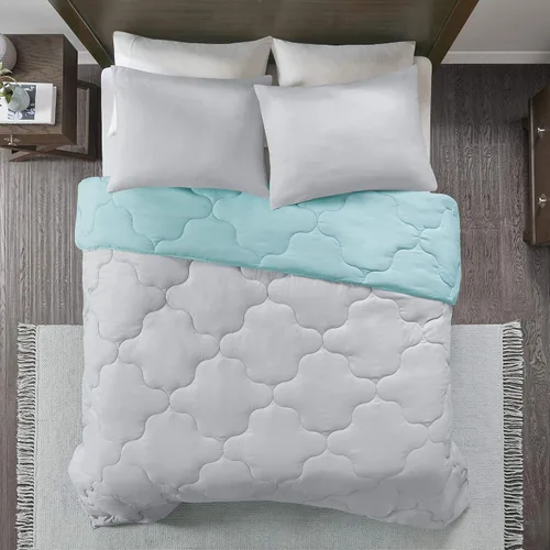 Miniatura 11 de Comfort Spaces Vixie Juego de Edredón Reversible - Cubierta Acolchada Geométrica Casual de Moda, Ropa de Cama Acogedora Alternativa de Plumón
