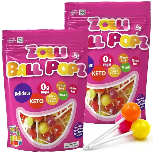 Miniatura 12 de Zollipops The Clean Teeth Pops Gabby's Dollhouse - Paletas anticaries, Ball Popz, paquete de 2 unidades de 10.4 onzas
