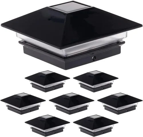 Miniatura 8 de Postes solares GreenLighting Nominal 4 x 4 Slim LED, lámpara con remate para postes de madera, Bronce