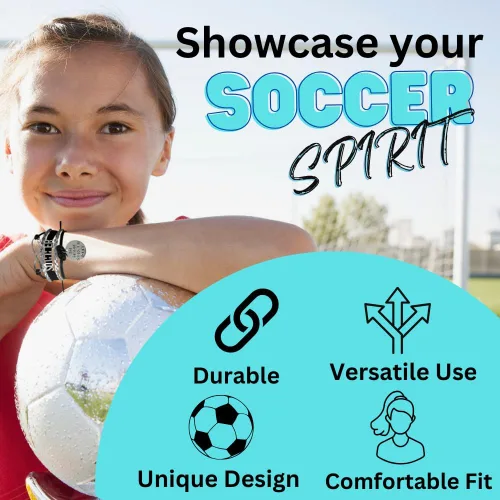 Miniatura 16 de Sportybella - Pulsera de fútbol ajustable, regalo para jugadores