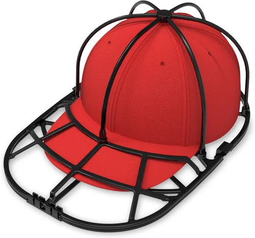 XQXA Jaula de lavado de sombreros para gorras de béisbol, limpiador de sombreros para lavadora y lavavajillas, se adapta a gorras de adultos y