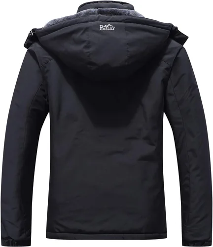 Miniatura 2 de Pooluly - Chaqueta de invierno para esquísnowboard para mujer, con capucha, impermeable, rompeviento