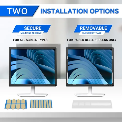 Miniatura 5 de ZOEGAA Pantalla de privacidad, pantalla de privacidad extraíble para monitor de computadora, antirreflejos y luz azul, compatible con HP Dell