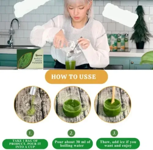 Miniatura 5 de linnavarv Naveta - Polvo de hierba de cebada 100% puro y orgánico, Naveta Pure Organic Barley Grass Juice Powder Japan, 20 paquetes/caja