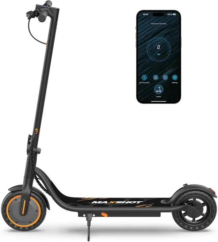 Miniatura 14 de MAXSHOT Scooter eléctrico para adultos, neumáticos de 8.5/10/14 pulgadas, 19/22 mph, motor de 350 W/500 W, rango de 21-28 millas, plegable con doble