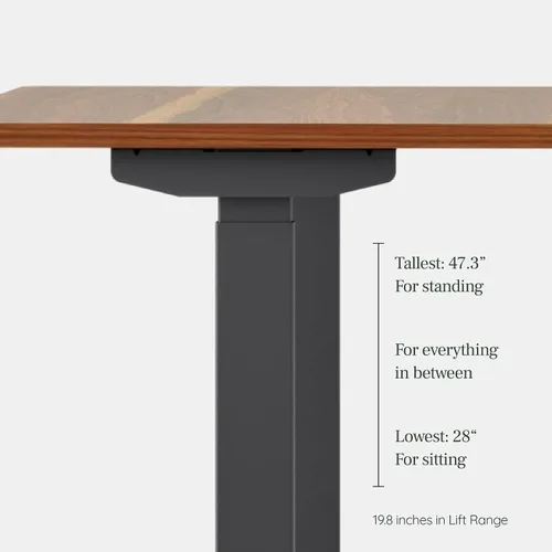 Miniatura 6 de Branch Duo - Escritorio de Pie de 36 Pulgadas - Escritorio de Pie Ajustable con Rango de 20" - Panel de Control OLED - Diseño Sin Marco