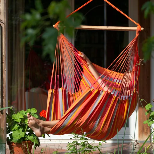 Miniatura 2 de LA SIESTA® - Hamaca básica mediana Domingo y CasaMount - Silla colgante resistente a la intemperie y al desgarro - Silla hamaca interior al aire