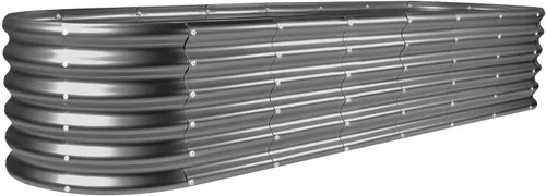 Miniatura 17 de Land Guard Kit de cama de jardín elevada galvanizada de 8 x 2 x 1 pies, cajas de jardín elevadas de capacidad de 108 galones para exteriores, camas