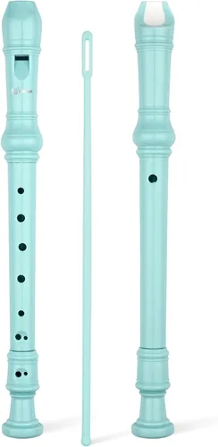 Miniatura 8 de SWAN Grabadora soprano para estudiantes principiantes – Flauta de 8 agujeros desmontable 3 piezas ABS descante grabadores con varilla de limpieza