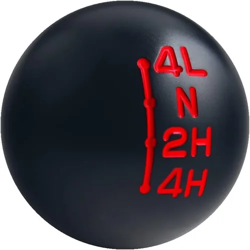 Miniatura 2 de DEWHEL Pomo de cambio de caja de transferencia de aluminio, compatible con Dodge, negro, 3/8"-24