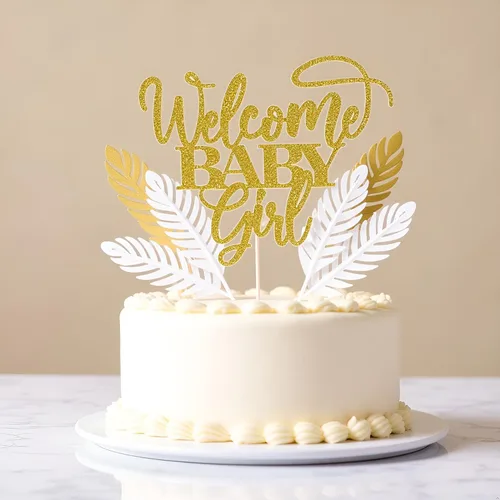 Miniatura 5 de Kaoenla Decoración para tartas de bienvenida para bebé, baby shower, baby shower, recién nacida, espectáculo de género, decoración de fiesta