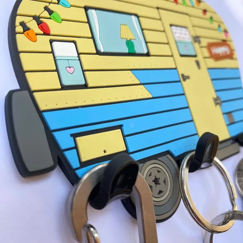 Miniatura 5 de Soporte para Llaves de Pared para Decoración de Campista – Sin Taladro Sin Agujeros, Soporte Adhesivo de Montaje en Pared para Llaves y Accesorios