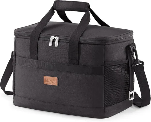 Lifewit Cooler Bag 30/50/60 latas plegable y aislada, bolsa de almuerzo grande a prueba de fugas, suave bolsa portátil para campamento, barbacoa,