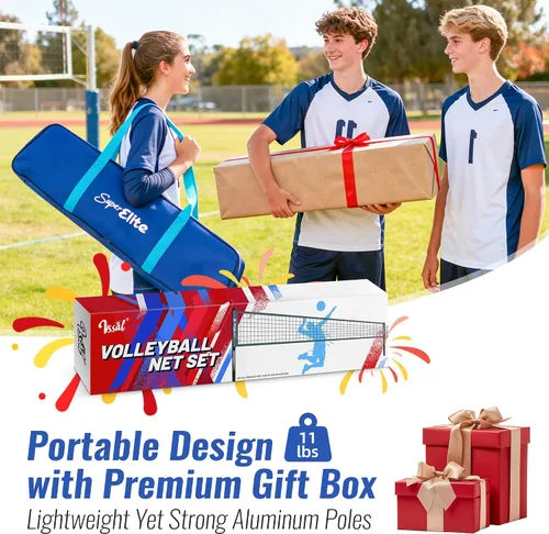 Miniatura 6 de Professional Volleyball Net Set Heavy Duty for Outdoor Backyard Portable with Aluminum Scoring Poles, Nets System, Adjustable Regulation Height