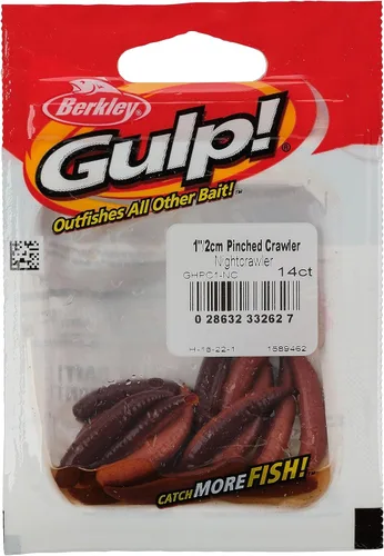 Miniatura 4 de Berkley ¡Gulp! Pinched Crawler Pesca Cebo Suave Nightcrawler - Aroma de ajo