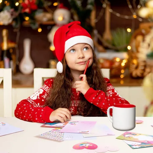 Miniatura 2 de WERNNSAI Juego de 69 cartas y sobres de papelería, unicornio para niños, papel de escritura y sobre, regalos de cumpleaños de Navidad para niñas