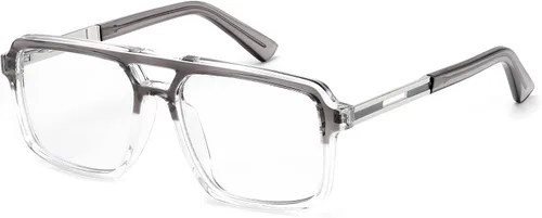 Miniatura 10 de FEISEDY Gafas de luz azul retro estilo aviador para hombres y mujeres, armazón cuadrado, para lectura en computadora/TV/teléfonos B0209
