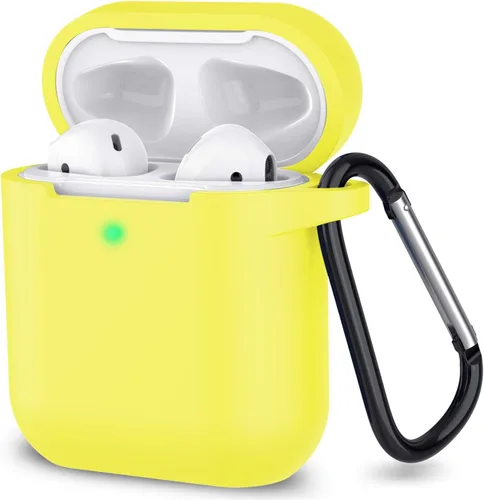 Miniatura 14 de Funda para AirPods de silicona, de protección completa, compatible con Apple AirPods 1 y 2, funda de carga inalámbrica y con cable