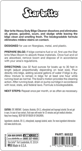 Miniatura 2 de STAR BRITE Limpiador de sentina resistente, simple y fácil de usar, verter, lancha y bombea, emulsiona aceite, combustible y deja la sentina limpia