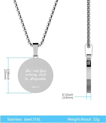 Miniatura 4 de seensea Collar con colgante deportivo de béisbol, versículo bíblico inspirador Lucas 137, regalo cristiano para hombres y mujeres
