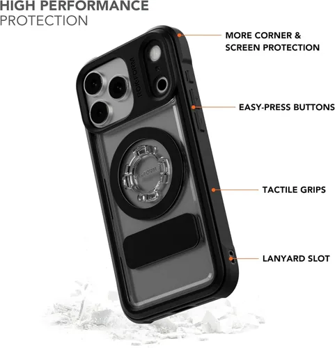Miniatura 2 de Rokform Funda de cristal compatible con iPhone 17 Pro Max, cubierta magnética (transparente)