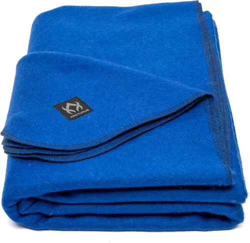 Arcturus|Cobija de lana militar, cálida, gruesa, lavable, para exteriores, campamento, estadio, picnic, viajes; para kit de supervivencia en el Azul