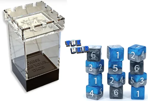 Miniatura 5 de Gate Keeper Games & Dice The Heir Dice Pack – Juego de dados de 12 piezas, Gate Keeper Games, 12d6 azul y gris D6