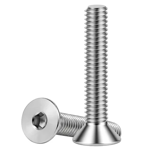 Miniatura 8 de Tornillos avellanados de cabeza plana de 5/16-18 x 1 pulgada, tornillo avellanado, acero inoxidable 18-8, rosca completa, acabado brillante, 15