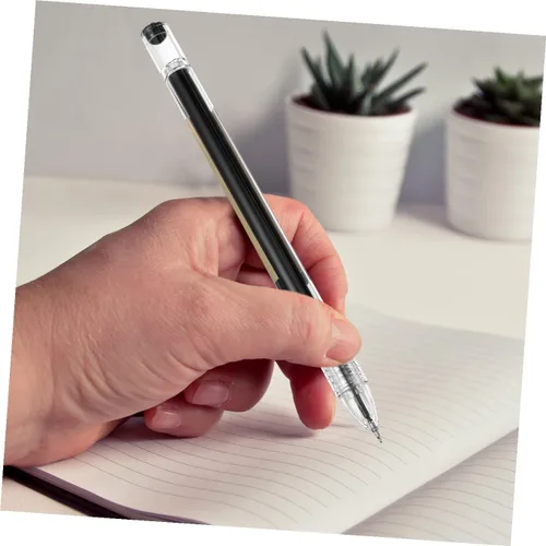 Miniatura 7 de NUOBESTY 12 bolígrafos de tinta de gel negra, punta de aguja fina, escritura suave para escuela y oficina, agarre cómodo, diseño ergonómico