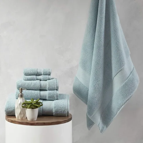 Madison Park Signature Splendor - Juego de toallas de baño de lujo 100% algodón, suave, felpa de 1000 GSM, pesadas, calidad de hotel, cero torsión,