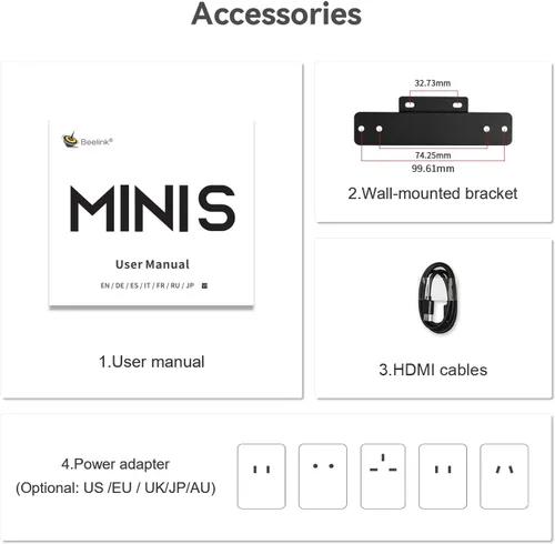 Miniatura 9 de Beelink - Mini PC, Mini Computadora Mini S12 12ª Generación Quad-Core N95, Computadoras de escritorio 12G LPDDR5 RAM 256G SSD, PC pequeño 4K UHD