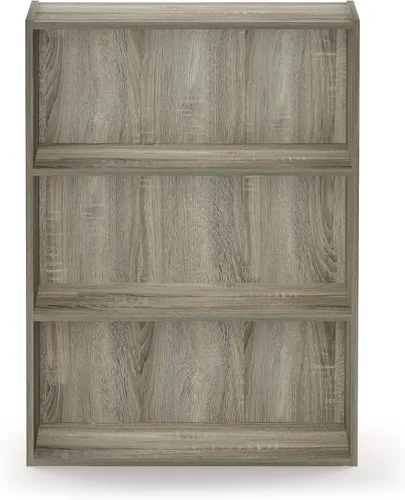 Miniatura 7 de Furinno Pasir - Estantería abierta de 3 niveles, roble Sonoma