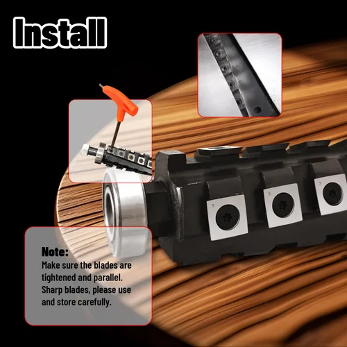 Miniatura 5 de Cabezal de corte helicoidal espiral de 13 pulgadas para cepilladora DeWalt DW735 DW735X