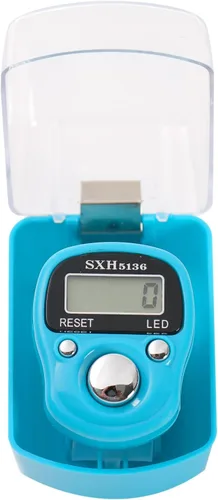 Miniatura 5 de Tasbeeh Tasbih - Paquete de 6 contadores digitales de 5 dígitos con luz LED, anillo de transporte, funda rígida individual para musulmanes, oración