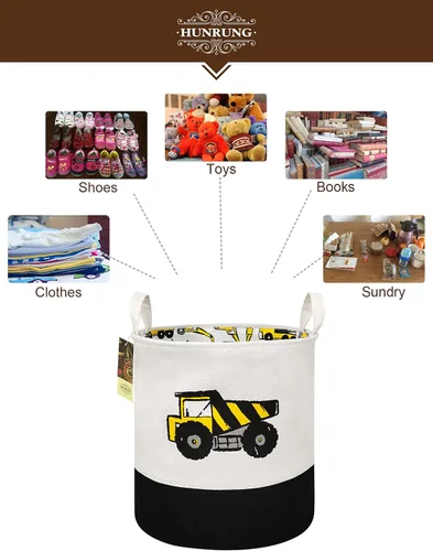 Miniatura 3 de Cesta grande para ropa sucia, organizador de dibujos animados para guardería, juguetes, lavandería, ropa para niños, cestas de regalo (ingeniería)