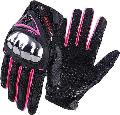 Miniatura 2 de Scoyco - Guantes de motocicleta para mujer con pantalla táctil, acolchados, transpirables, antideslizantes para MBX/MTB/ATV, guantes
