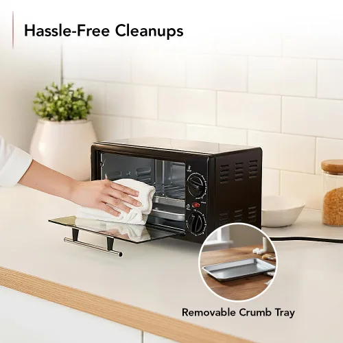 Miniatura 5 de OVENTE Horno tostador de encimera de 8L con temporizador de 60 minutos, control de temperatura ajustable, bandeja para hornear fácil de limpiar