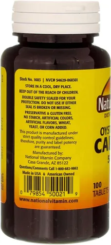 Miniatura 2 de Nature's Blend Oyster Shell Calcio 500 mg Comprimidos - 100 ct, paquete de 2