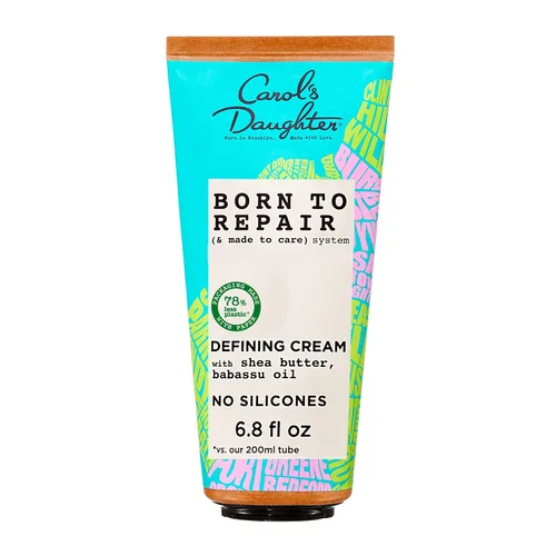 Carol's Daughter Born To Repair - Crema para el cabello sin enjuague, hidratante, definición de rizos y antiencrespamiento, cuidado del cabello para