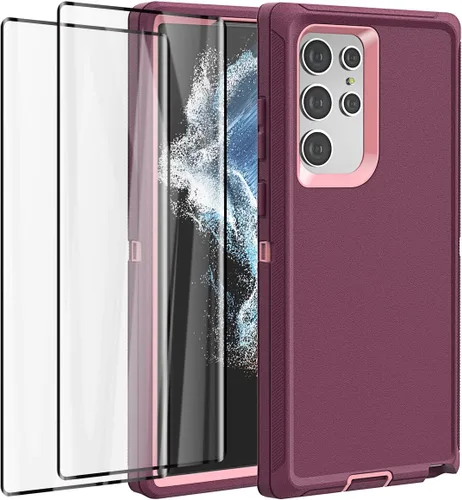 Miniatura 11 de AICase para Galaxy S22 Ultra con protector de pantalla, funda resistente a caídas con protección completa, cuerpo completo, robusta, a prueba