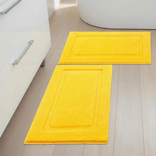 Miniatura 18 de SHACOS Juego de alfombras pequeñas de baño de 2 piezas con tapetes de baño en forma de U, tapetes de inodoro de 16x24 + 20x24 pulgadas, tapetes