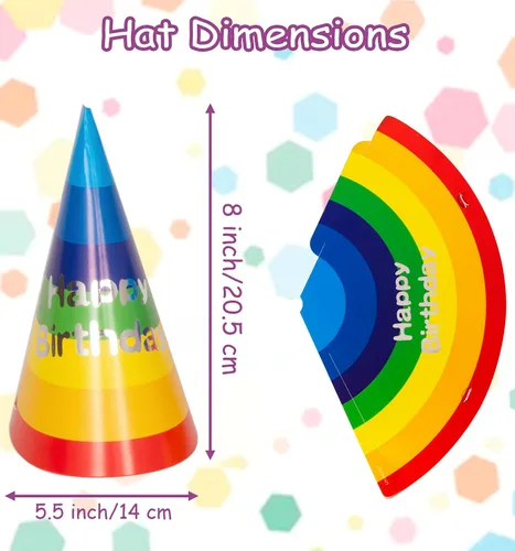Miniatura 4 de Tigerdoe Sombreros de fiesta de cumpleaños, juego temático de feliz cumpleaños, suministros para fiestas y decoración, juego de 36 piezas, 12