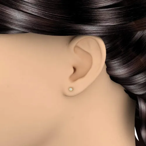 Miniatura 4 de Aretes de diamantes engarzados de 110 quilates a 0,35 quilates en oro de 10 K