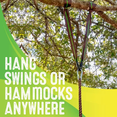 Miniatura 6 de Swurfer Correas de Árbol para Columpio y Hamaca – Kit de Colgado para Hamaca, Columpios de Árbol, Duradero, Resistente a la Intemperie, Libre