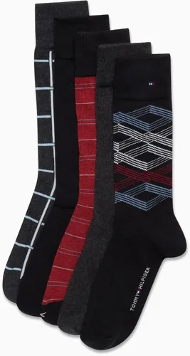 Miniatura 4 de Tommy Hilfiger Calcetines de vestir para hombre calcetines ligeros y cómodos con patrones paquete de 5
