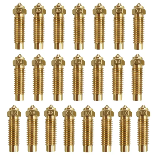 Kit de 22 boquillas de barra para Neptune 4 Plus, impresora 3D, 10 piezas de 0.016 in y 3 boquillas de 0.008 in, 0.024 in, 0.031 in, 0.039 in, kit