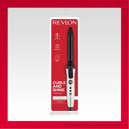 Miniatura 6 de Revlon Crystal C + rizador de pelo de cerámica, brillo duradero y menos encrespamiento, (1 pulgada)