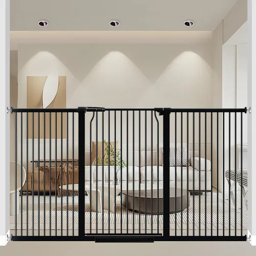Miniatura 12 de Puerta de bebé extra alta de 40.55 pulgadas para marcos de puertas, puerta para perros de 32.6 a 40.5 pulgadas de ancho para interiores, puerta alta